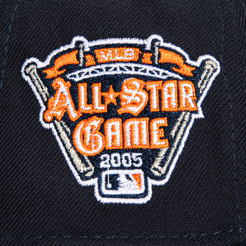 New Era 59Fifty Silky Pink UV Detroit Tigers 2005 All Star Game Patch Hat - Navy