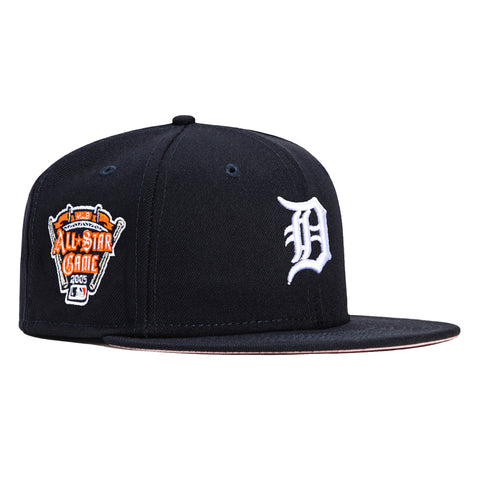 New Era 59Fifty Silky Pink UV Detroit Tigers 2005 All Star Game Patch Hat - Navy