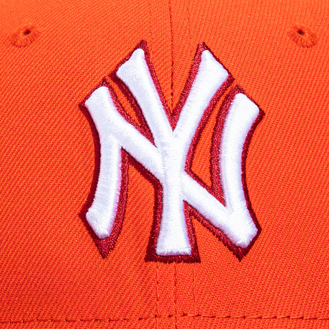 New Era 59Fifty Cord Visor New York Yankees 1978 World Series Patch Hat - Orange, Maroon