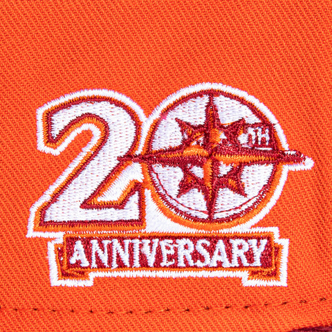 New Era 59Fifty Cord Visor Seattle Mariners 20th Anniversary Patch Hat - Orange, Maroon