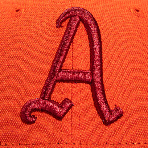 New Era 59Fifty Cord Visor Philadelphia Athletics 1911 World Series Patch Hat - Orange, Maroon
