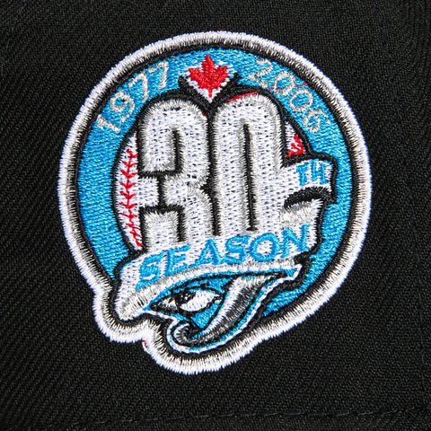 New Era 59Fifty Silky Pink UV Toronto Blue Jays 30th Anniversary Patch Hat - Black