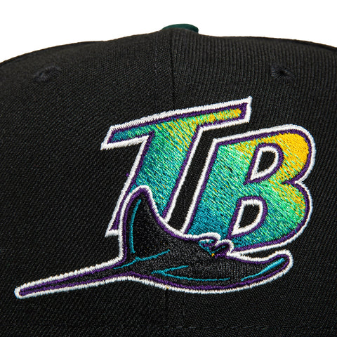 New Era 59Fifty Silky Pink UV Tampa Bay Rays Inaugural Patch Hat - Black, Green