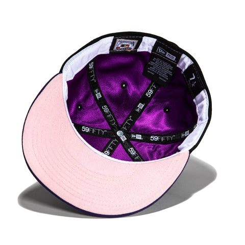 New Era 59Fifty Silky Pink UV Colorado Rockies 1998 All Star Game Patch Hat - Black, Purple