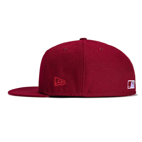 New Era 59Fifty Silky Pink UV Philadelphia Phillies 1983 Club Logo Patch Hat - Cardinal