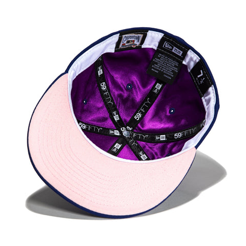 New Era 59Fifty Silky Pink UV Los Angeles Dodgers 60th Anniversary Stadium Patch Hat - Royal