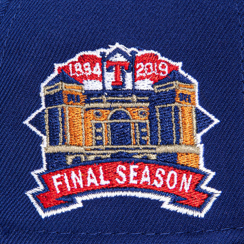 New Era 59Fifty Silky Pink UV Texas Rangers Final Season Patch Hat - Royal