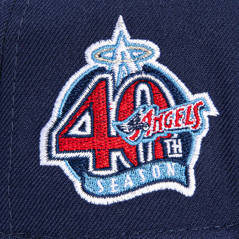 New Era 59Fifty Silky Pink UV Los Angeles Angels 40th Anniversary Patch Hat - Light Navy