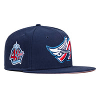 New Era 59Fifty Silky Pink UV Los Angeles Angels 40th Anniversary Patch Hat - Light Navy