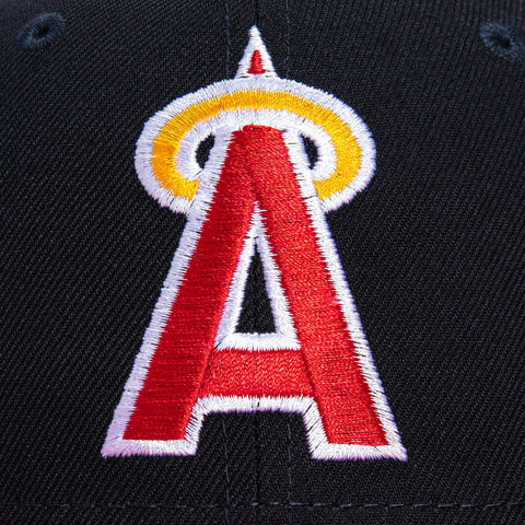 New Era 59Fifty Silky Pink UV Los Angeles Angels 1989 All Star Game Patch Hat - Navy, Red