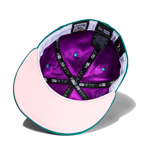 New Era 59Fifty Silky Pink UV Seattle Mariners 20th Anniversary Patch Hat - Teal