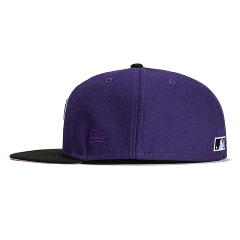 New Era 59Fifty Silky Pink UV Tampa Bay Rays Inaugural Patch Hat - Purple, Black
