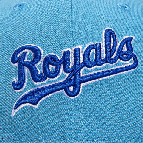 New Era 59Fifty Kansas City Royals 40th Anniversary Patch Jersey Hat - Light Blue, Royal