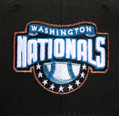 New Era 59Fifty Washington Nationals Club Logo Patch Hat - Black, Indigo, Metallic Copper