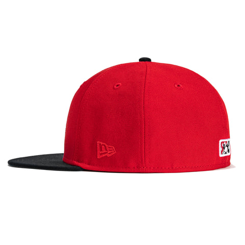New Era 59Fifty Indianapolis Indians Bush Stadium Patch Hat - Red, Black