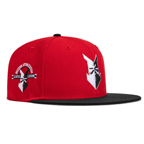 New Era 59Fifty Indianapolis Indians Bush Stadium Patch Hat - Red, Black