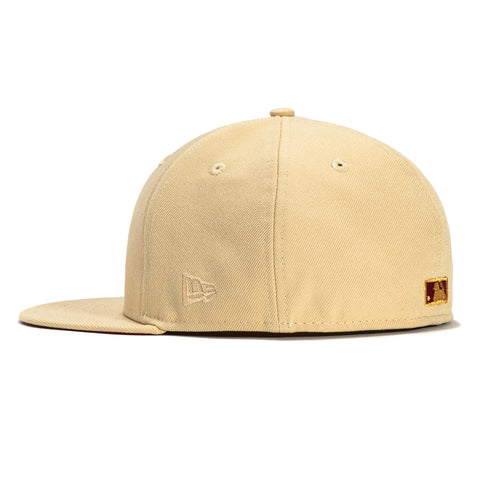 New Era 59Fifty Seattle Mariners 2023 All Star Game Patch Logo Hat - Tan, Maroon, Gold
