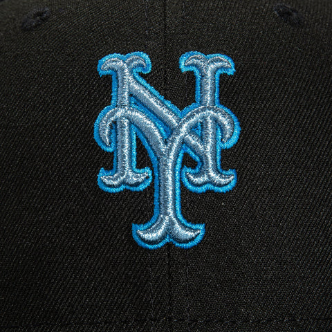 New Era 59Fifty Black Ice New York Mets 60th Anniversary Patch Hat - Black