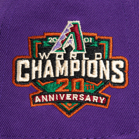 New Era 59Fifty Arizona Diamondbacks 20th Anniversary Champions Patch D Hat - Purple, Black