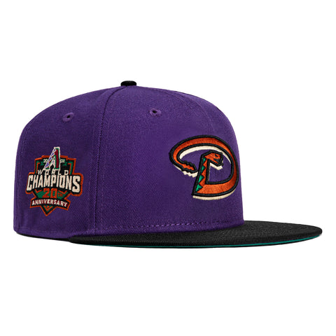 New Era 59Fifty Arizona Diamondbacks 20th Anniversary Champions Patch D Hat - Purple, Black