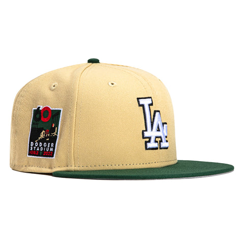 New Era 59Fifty Los Angeles Dodgers 60th Anniversary Stadium Patch Hat - Tan, Green