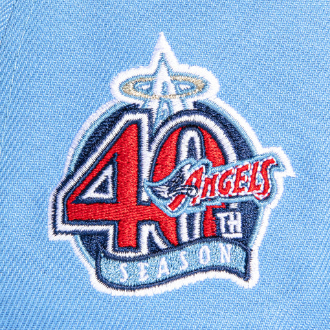 New Era 59Fifty Los Angeles Angels 40th Anniversary Patch Alternate Hat - Light Blue, Light Navy