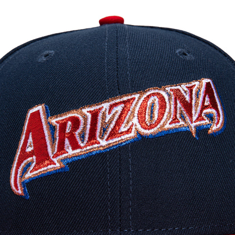 New Era 59Fifty Arizona Diamondbacks Inaugural Patch Jersey Hat - Navy, Red, Metallic Copper