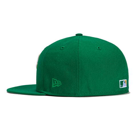 New Era 59Fifty Oakland Athletics Logo Patch Alternate Script Hat - Kelly