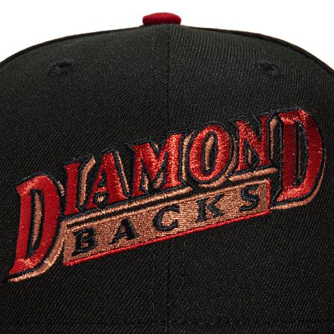 New Era 59Fifty Arizona Diamondbacks Inaugural Patch Word Hat - Black, Sedona Red
