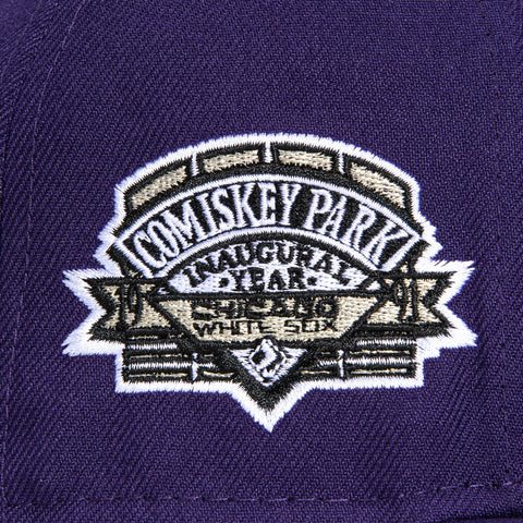 New Era 59Fifty Chicago White Sox Comiskey Park Patch Pink UV Hat - Purple