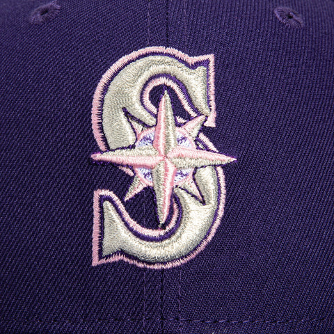 New Era 59Fifty Seattle Mariners 30th Anniversary Patch Pink UV Hat - Purple