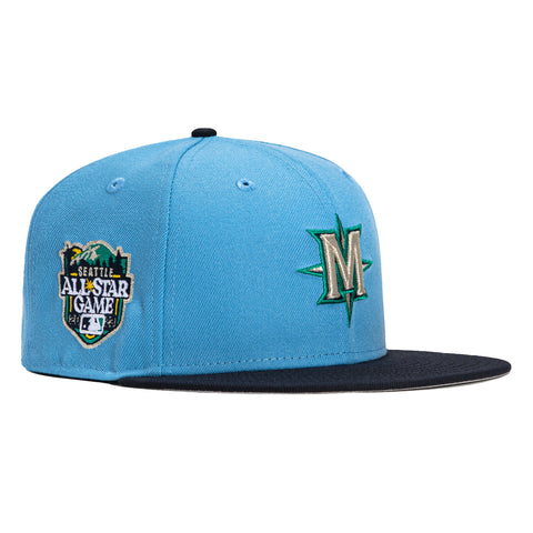 New Era 59Fifty Seattle Mariners 2023 All Star Game Patch BP Hat - Light Blue, Navy