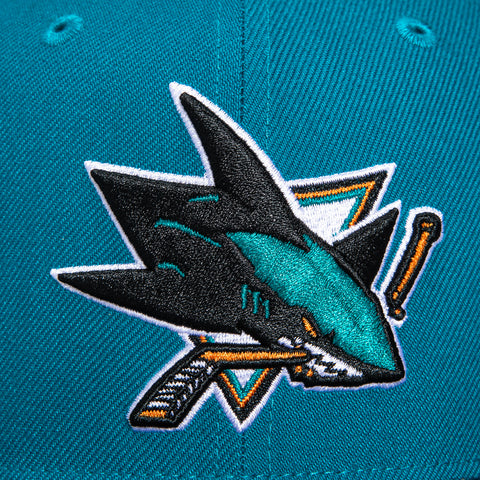 47 Brand Sureshot Captain San Jose Sharks 10th Anniversary Patch Snapback Hat - Teal, Black
