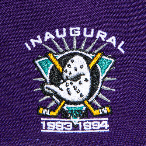 47 Brand Sureshot Captain Anaheim Ducks Inaugural Patch Snapback Hat - Purple, Teal