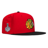 47 Brand Sureshot Captain Chicago Blackhawks Stanley Cup Patch Snapback Hat - Red, Black