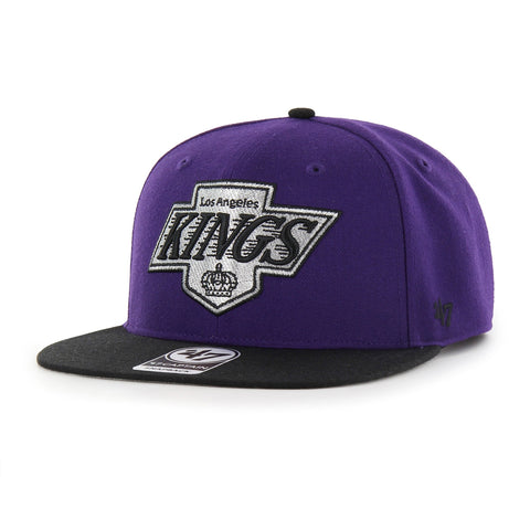 47 Brand Sureshot Los Angeles Kings 1996 All Star Game Patch Snapback Hat - Purple, Black