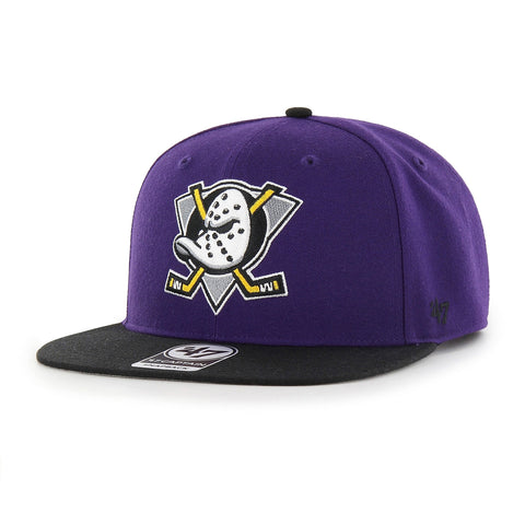 47 Brand Sureshot Anaheim Ducks 1996 All Star Game Patch Snapback Hat - Purple, Black