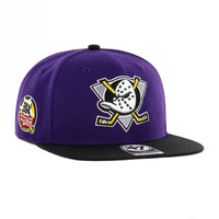 47 Brand Sureshot Anaheim Ducks 1996 All Star Game Patch Snapback Hat - Purple, Black