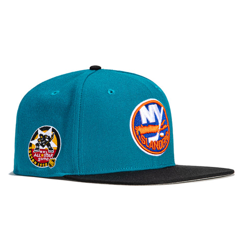 47 Brand Sureshot New York Islanders 1996 All Star Game Patch Snapback Hat - Teal, Black