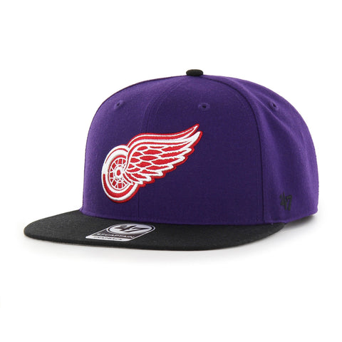 47 Brand Sureshot Detroit Red Wings 1996 All Star Game Patch Snapback Hat - Purple, Black