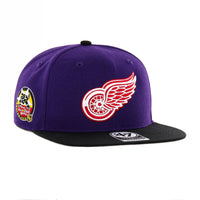 47 Brand Sureshot Detroit Red Wings 1996 All Star Game Patch Snapback Hat - Purple, Black