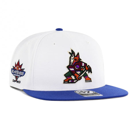 47 Brand Sureshot Arizona Coyotes 1998 All Star Game Patch Snapback Hat - White, Royal