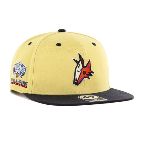 47 Brand Sureshot Arizona Coyotes 2001 All Star Game Patch Snapback Hat - Tan, Navy, Cardinal
