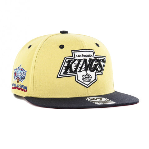 47 Brand Sureshot Los Angeles Kings 2001 All Star Game Patch Snapback Hat - Tan, Navy, Cardinal