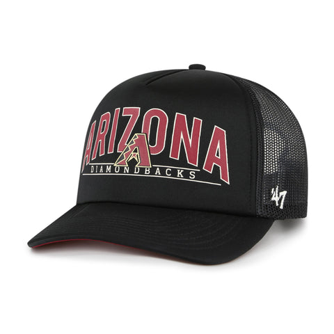 47 Brand Backhaul Arizona Diamondbacks Foam Front Trucker Snapback Hat - Black