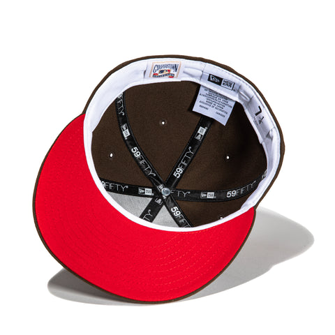 New Era 59Fifty Texas Rangers 50th Anniversary Patch Red UV Hat - Brown, White