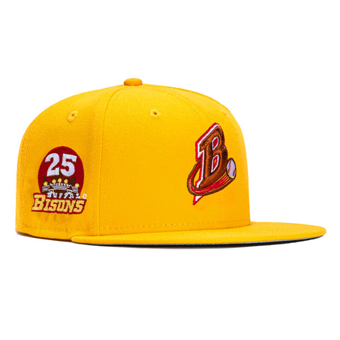New Era 59Fifty Buffalo Bisons 25th Anniversary Patch Hat - Gold