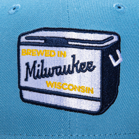 New Era 59Fifty Milwaukee Brewers City Connect Patch Cooler Hat - Light Blue, Light Navy