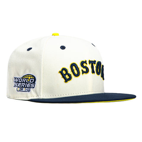 New Era 59Fifty Boston Red Sox 2004 World Series Patch Hat - White, Navy, Gold