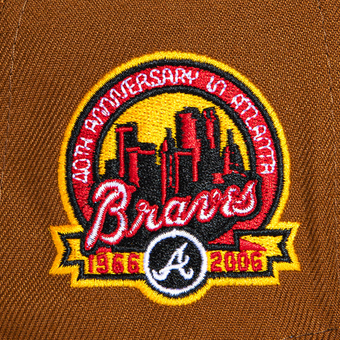 New Era 59Fifty Atlanta Braves 40th Anniversary Patch Hat - Khaki, Black, Red